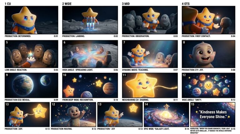 Create Cinematic AI Videos with One Simple Trick: Character Sheets + Storyboards